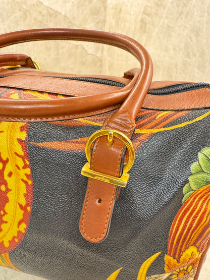 SALVATORE FERRAGAMO SERI TROPICAL PRINT BOSTON BAG