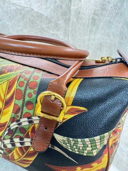 SALVATORE FERRAGAMO SERI TROPICAL PRINT BOSTON BAG