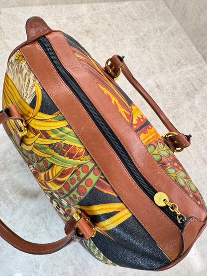 SALVATORE FERRAGAMO SERI TROPICAL PRINT BOSTON BAG