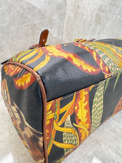 SALVATORE FERRAGAMO SERI TROPICAL PRINT BOSTON BAG